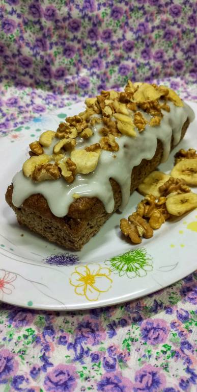 Budín integral de banana y nuez