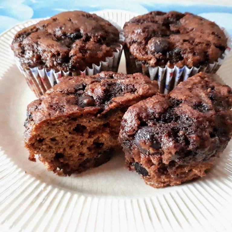 Muffin de zucchini y chocolate